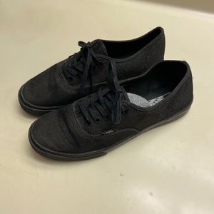 Vans slim sole black glittery